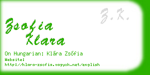 zsofia klara business card