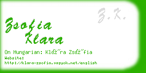 zsofia klara business card